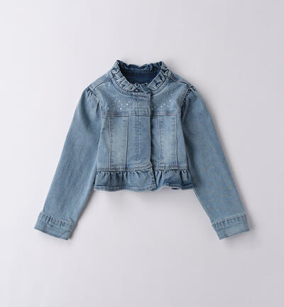 Giacca jeans bambina BLU