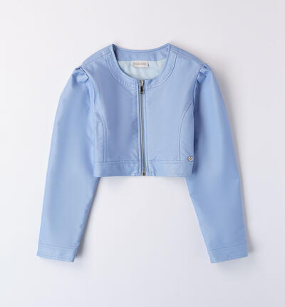 Girls' elegant jacket LIGHT BLUE