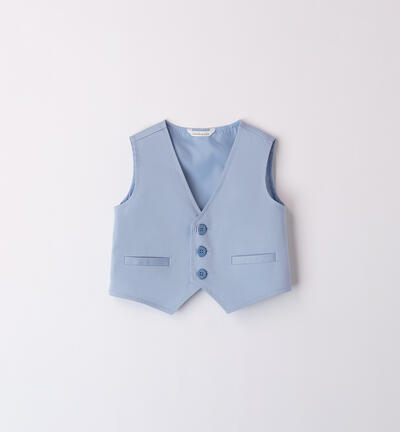 Gilet neonato cerimonia AZZURRO