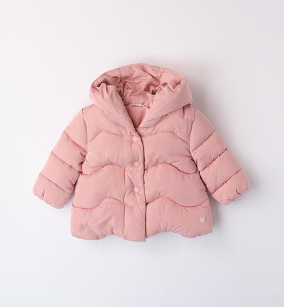 Padded jacket for baby girl PINK