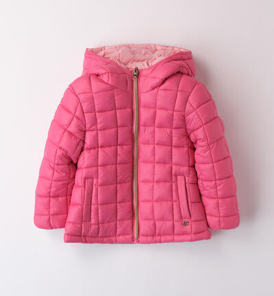 Reversible jacket for girls FUCHSIA