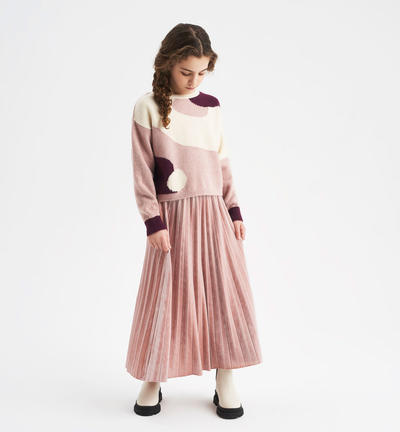 Gonna ciniglia ragazza ROSA