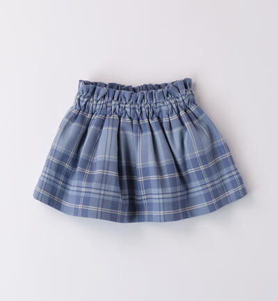 Plaid skirt for baby girl LIGHT BLUE