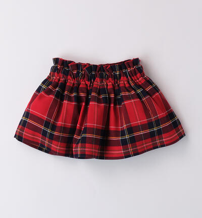 Plaid skirt for baby girl RED