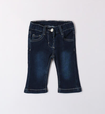 Bell-bottom jeans for baby girl BLUE