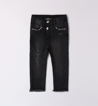 Jeans per bambina con strass 