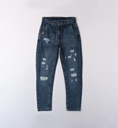 Jeans ragazzo 100% cotone BLU