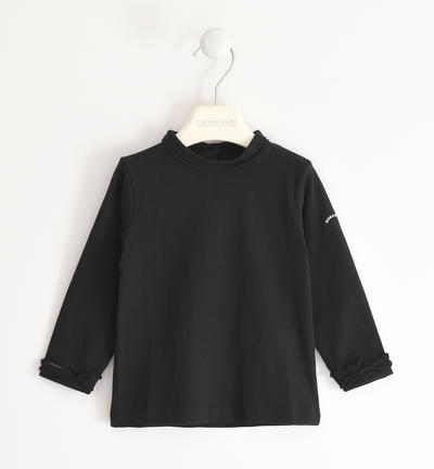 Lupetto bambina in cotone NERO