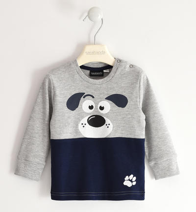 Maglia bambino con cagnolino GRIGIO