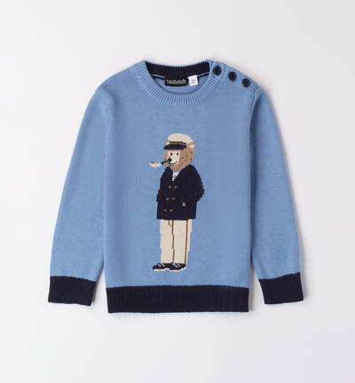 Shirt with bear for boys LIGHT BLUE