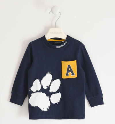 Maglia bambino con zampa BLU