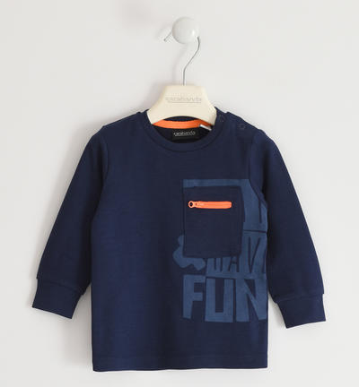 Maglia bambino con zip BLU
