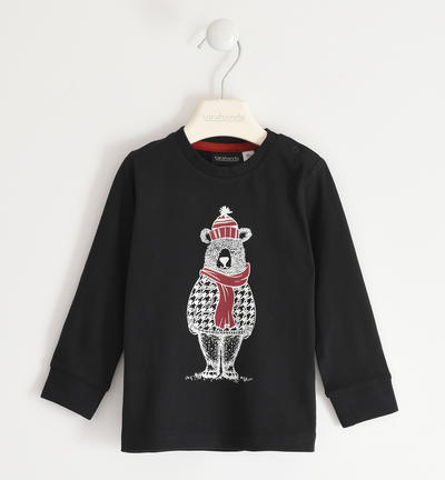 Maglia bambino mano pesca NERO