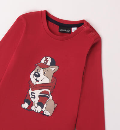 Crew neck shirt for boys RED