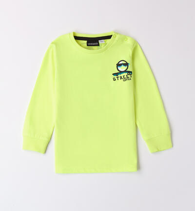 Crew neck shirt for boys GREEN