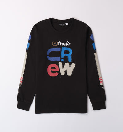 100% cotton t-shirt for boys BLACK