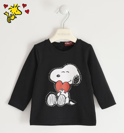 Maglietta bambina capsule Peanuts NERO