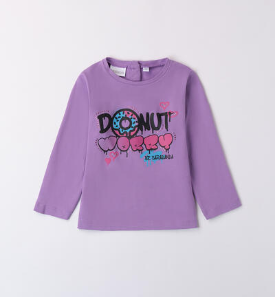 T-shirt with prints for girls VIOLET