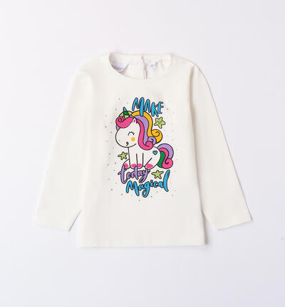 Unicorn t-shirt for girls CREAM