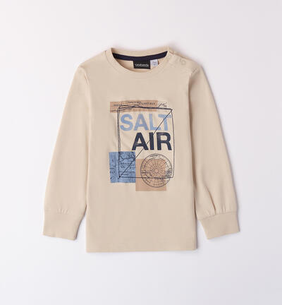 T-shirt with print for boys BEIGE