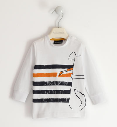 Maglietta bambino con stampa BIANCO
