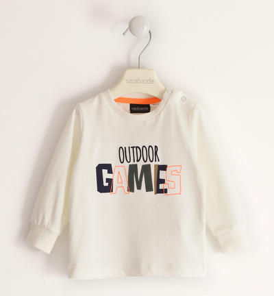 Maglietta bambino girocollo PANNA