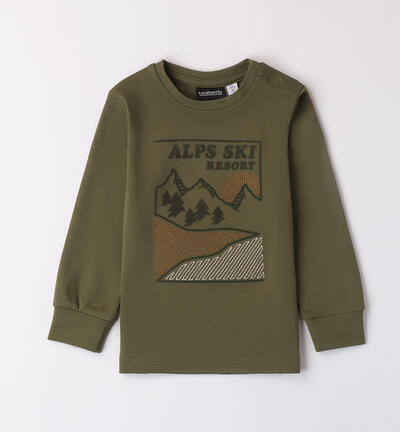 Crew neck t-shirt for boys GREEN