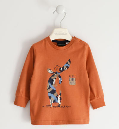 Maglietta bambino in cotone MARRONE
