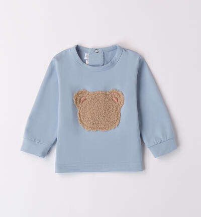 T-shirt for baby boy with bear LIGHT BLUE