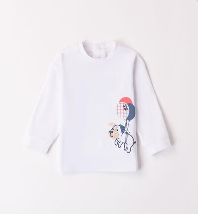 Boys' crew neck top WHITE