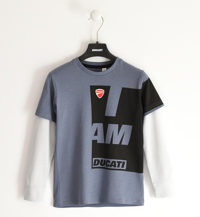 Maglietta Ducati per ragazzo doppia manica GRIGIO