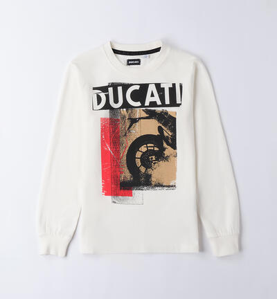 Ducati T-shirt for boys CREAM