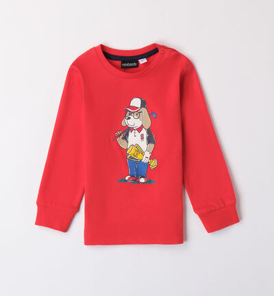 Boys' long-sleeved top RED