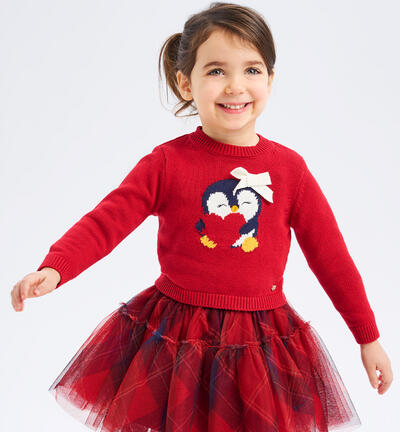 Christmas sweater for girls RED