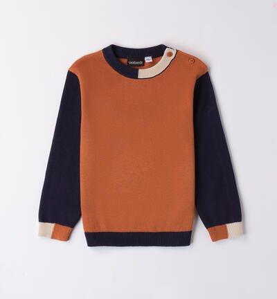 100% cotton sweater for boys BROWN