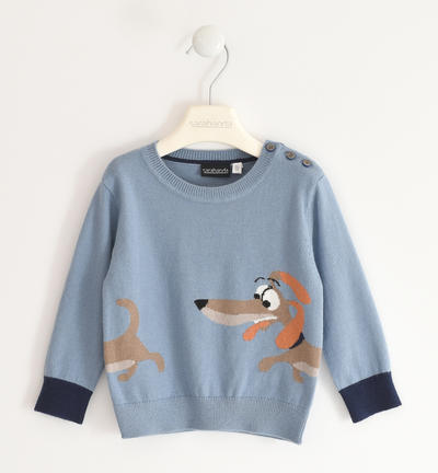 Maglione bambino in tricot AZZURRO
