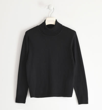 Maglione collo alto ragazzo NERO