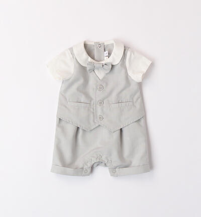 Baby boys' summer romper GREY