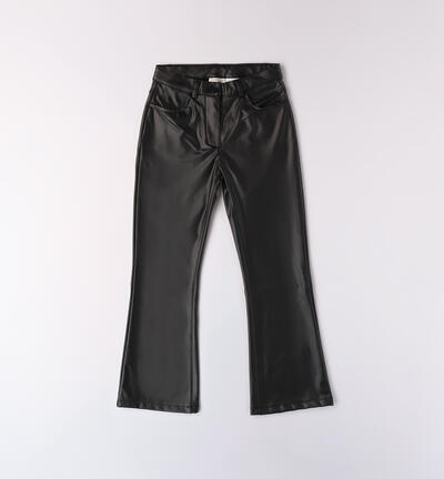 Bell-bottom pants for girls BLACK