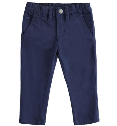 Pantalone bambino in twill stretch BLU