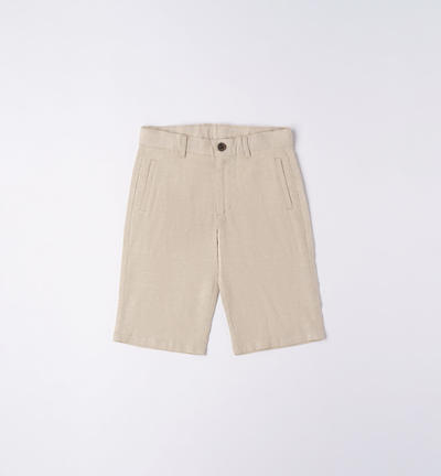 Pantalone corto elegante ragazzo BEIGE