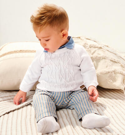 Elegant baby trousers BLUE