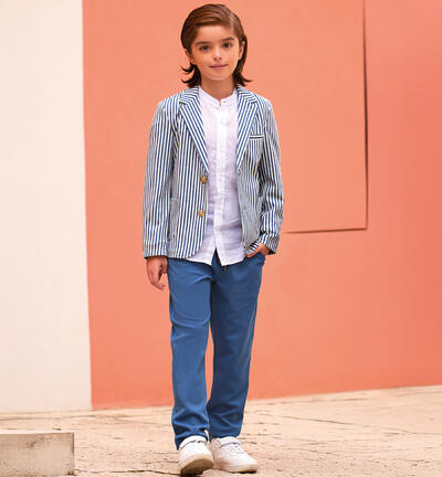 Smart trousers for boys BLUE