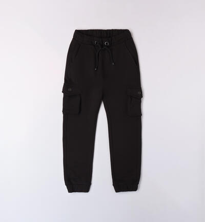 100% cotton pants for boys BLACK