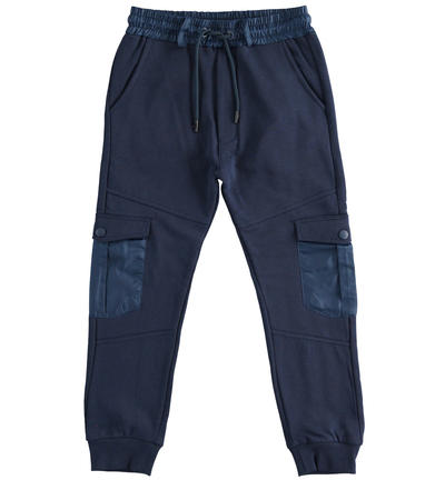 Pantalone ragazzo modello cargo BLU