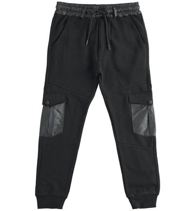 Pantalone ragazzo modello cargo NERO