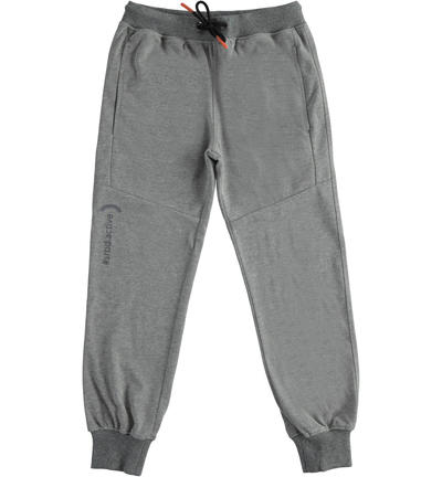 Pantalone ragazzo sportivo con stampa GRIGIO
