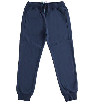 Pantalone ragazzo sportivo con stampa BLU