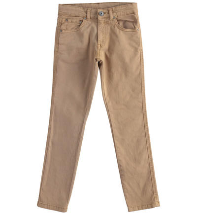 Pantalone slim fit ragazzo MARRONE