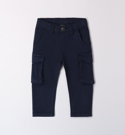 Pantaloni bambino con tasche BLU